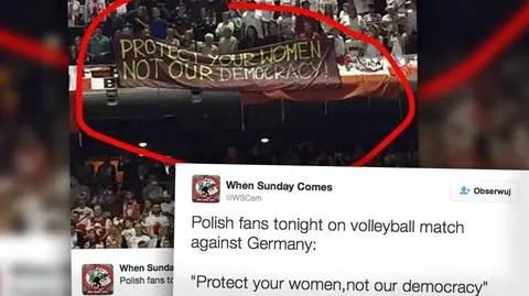 Gowin przypomniał transparent z meczu Polska-Niemcy