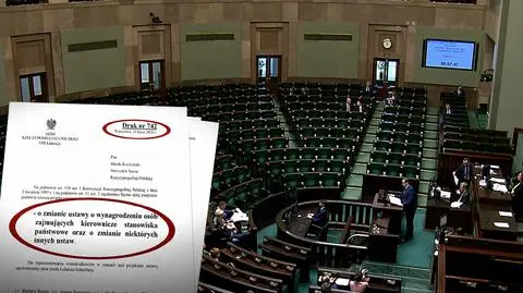 Wysłuchanie informacji w sprawie nagród dla rządu Beaty Szydło odbyło się przy niemal pustych ławach