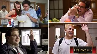 O góry: Hill w "Superbad" i "Wilku z Wall Street". Na dole w "Moneyball" oraz z "21 Jump Street"