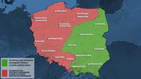 Urzędujący prezydent wygrał w 9 województwach