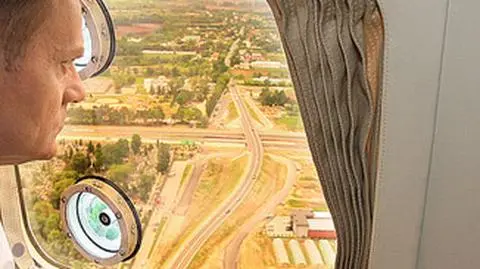 Premier oglądał autostradę. Z Nowakiem w śmigłowcu