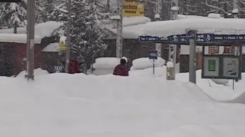 Zasypany dworzec PKP w Zakopanem