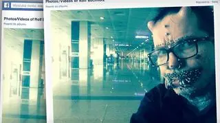 Niemiec pozuje na dubajskim lotnisku z zawiedzioną miną