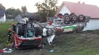 Do wypadku cysterny doszło po godz. 5