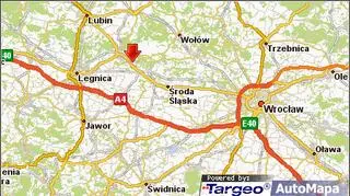 Zablokowana droga w Kawicach