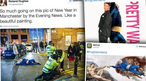Internauci przerobili zdjęcie z sylwestra w Manchesterze