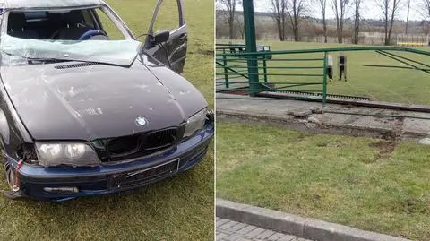 Staranował ogrodzenie, wjechał na boisko. 12-latek za kierownicą
