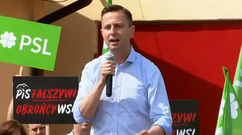Władysław Kosiniak-Kamysz podczas protestu rolników przeciwko polityce rządu