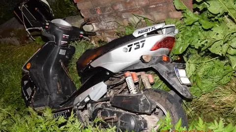 Nowy Targ. Motorower w rowie. Za kierownicą pijany 14-latek