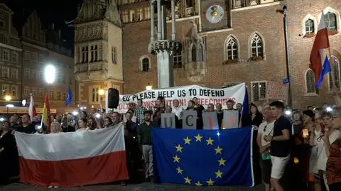 Wrocław. Protest przeciwko zmianom w sądownictwie