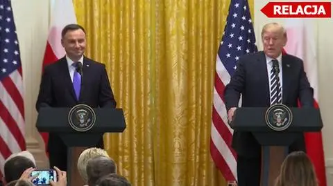 Andrzej Duda w Białym Domu. Wspólna konferencja z Trumpem