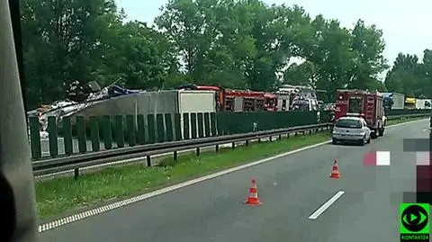 Zablokowana A4 w kierunku Katowic