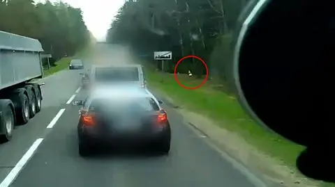 Stanęli w korku, śmieci wyrzucili na pobocze. Zareagował inny kierowca