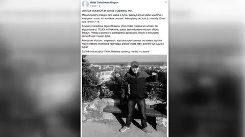 Kraków. Ojciec zaatakowanego maczetą nastolatka apeluje do kibiców