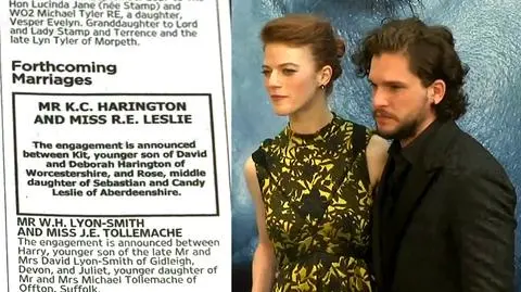 Aktorzy z "Gry o tron" są parą. Kit Harington i Rose Leslie zaręczeni