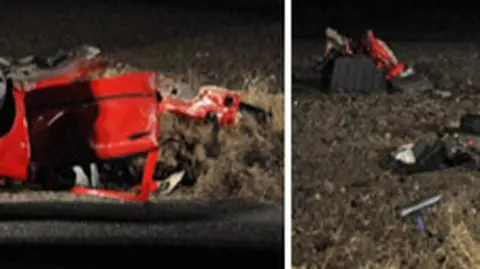 Auto rozpadło się na części. Trzy osoby ranne