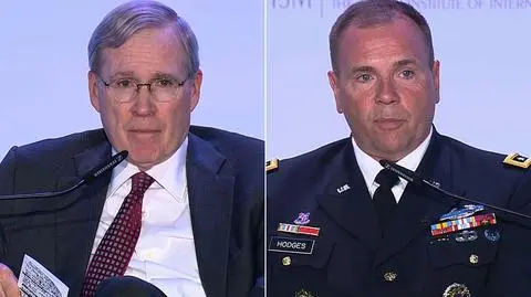General Ben Hodges and Stephen J. Hadley at the Global Forum