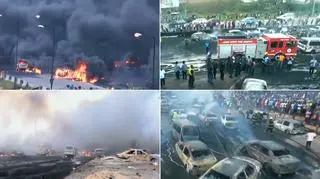 W pożarze doszczętnie spłonęło ponad 50 pojazdów