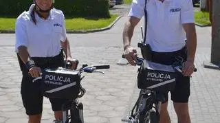 Policjanci na rowerach