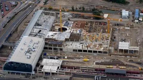 Dworzec PKP Poznań z lotu ptaka