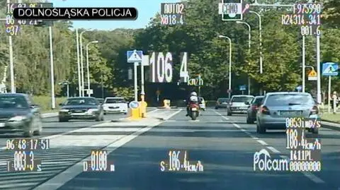 Wrocław: motocyklista gnał ulicami miasta, stracił prawo jazdy