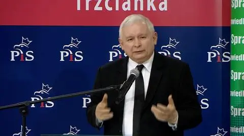 Jarosław Kaczyński na spotkaniu z wyborcami w Trzciance
