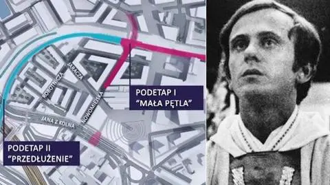 Ul. Popiełuszki przez tereny stoczni