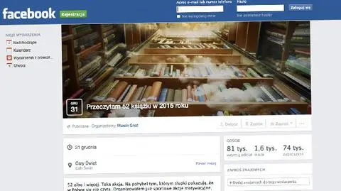 W wyzwaniu "Przeczytam 52 książki w 2015 roku" weźmie udział 81 tys. Polaków