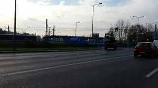Na miejscu pracowały dźwig i służby