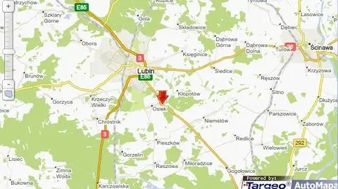 Śmiertelny wypadek pod Lubinem. Ciężarówka zderzyła się z oplem