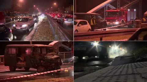 Wypadek zablokował wyjazd z Wrocławia,
5 osób rannych
