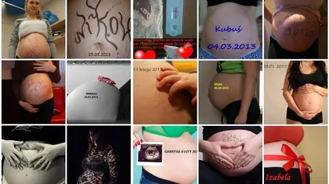 Zdjęcia brzuchów ciężarnych kobiet możemy zobaczyć na jednym z portali społecznościowych