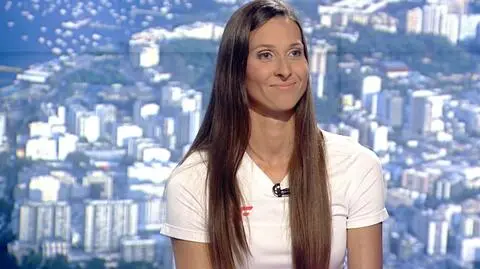 Oktawia Nowacka w studiu TVN24