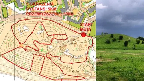 Tak wygląda trasa biegu Monte Kazura. Obok: górka na zdjęciu