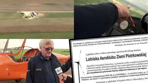 Jest "klepsydra", będzie protest. 
Piloci nie chcą wiatraka przy lotnisku
