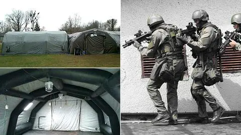 Policyjni antyterroryści mieli trzy tygodnie spędzić w namiotach
