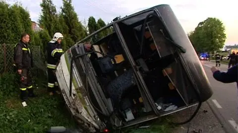 Wypadek autobusu wiozącego dzieci