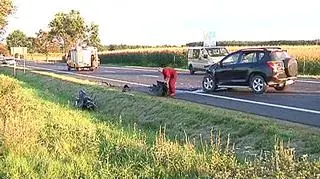 Miejsce wypadku Jarosława Wałęsy