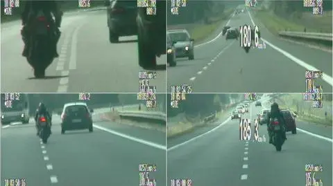 Motocyklista w ciągu pięciu minut wielokrotnie złamał przepisy