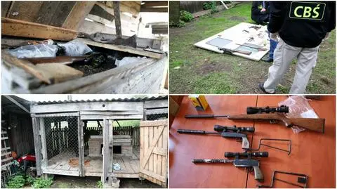 Przejęto 9 karabinków z tłumikami, 7 sztuk broni myśliwskiej oraz 3 pistolety