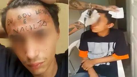 Brazylia. Wytatuowali nastolatkowi na czole "Jestem złodziejem"