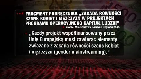 Niektóre parafie korzystają z europejskiego programu wymagającego promowania "gender mainstreaming"