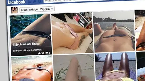 "Bikini bridge" podbija internet. Płaski brzuch, wystające kości i skrawek materiału
