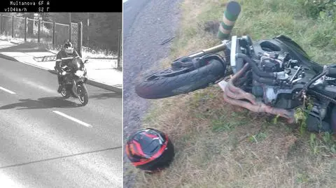 Wypadek motocyklisty