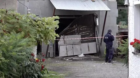 Na miejscu policjanci zabezpieczali ślady