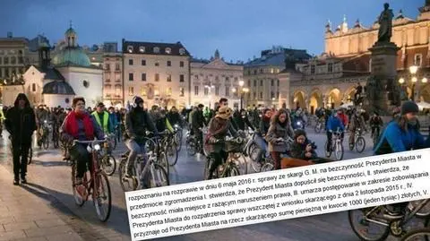 Prezydent ma zapłacić 1000 zł rowerzyście. Za brak zgody na przejazd