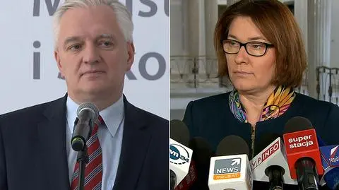 Jarosław Gowin i Beata Mazurek o pracy dziennikarzy w Sejmie