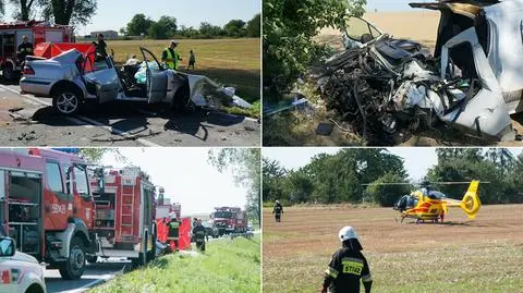 Śmierć kierowcy w czołowym zderzeniu, drugi kierowca w poważnym stanie