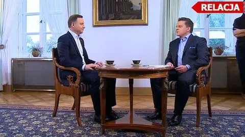 Andrzej Duda w Kawie na ławę w TVN24
