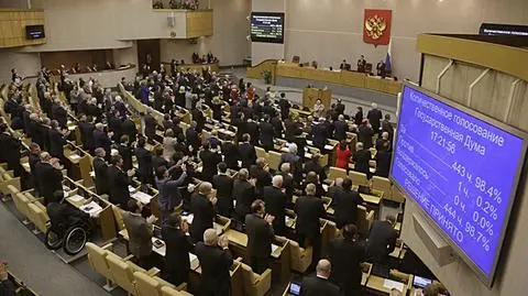 Duma ratyfikowała aneksję Krymu. Jeden głos przeciw